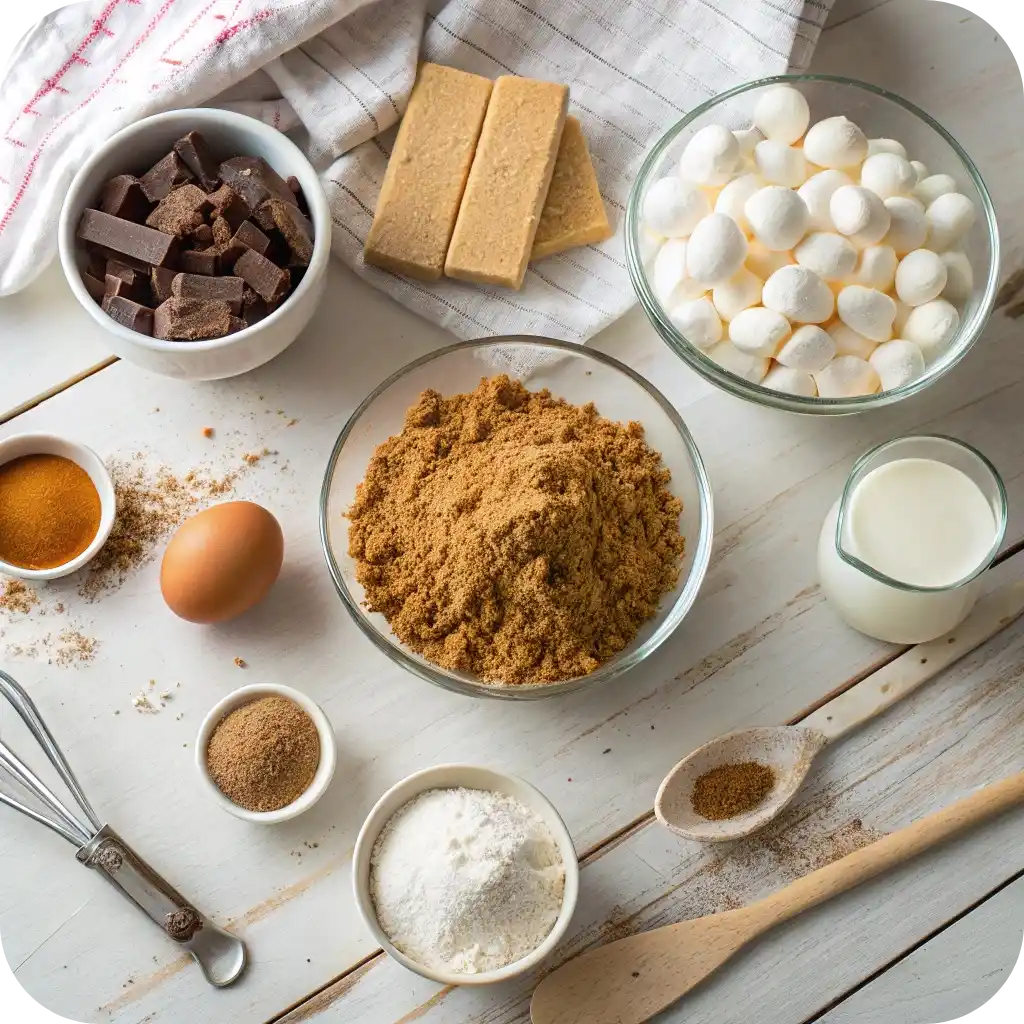 Classic Rock Bottom Pie: A Dessert Born from Love and Simplicity 2 ingredients for chocolate rock bottom pie on wooden table