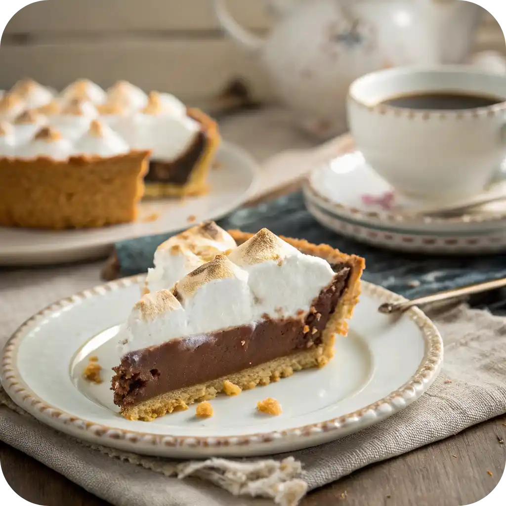 Classic Rock Bottom Pie: A Dessert Born from Love and Simplicity 4 slice of classic rock bottom pie on plate