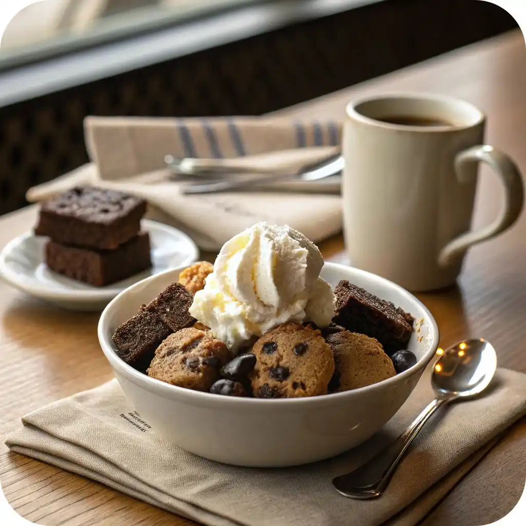 Brownie Scrambled Cookie Morsels: A Fudgy No-Bake Treat That Feels Like Home 4 Brownie scrambled cookie morsels with whipped cream