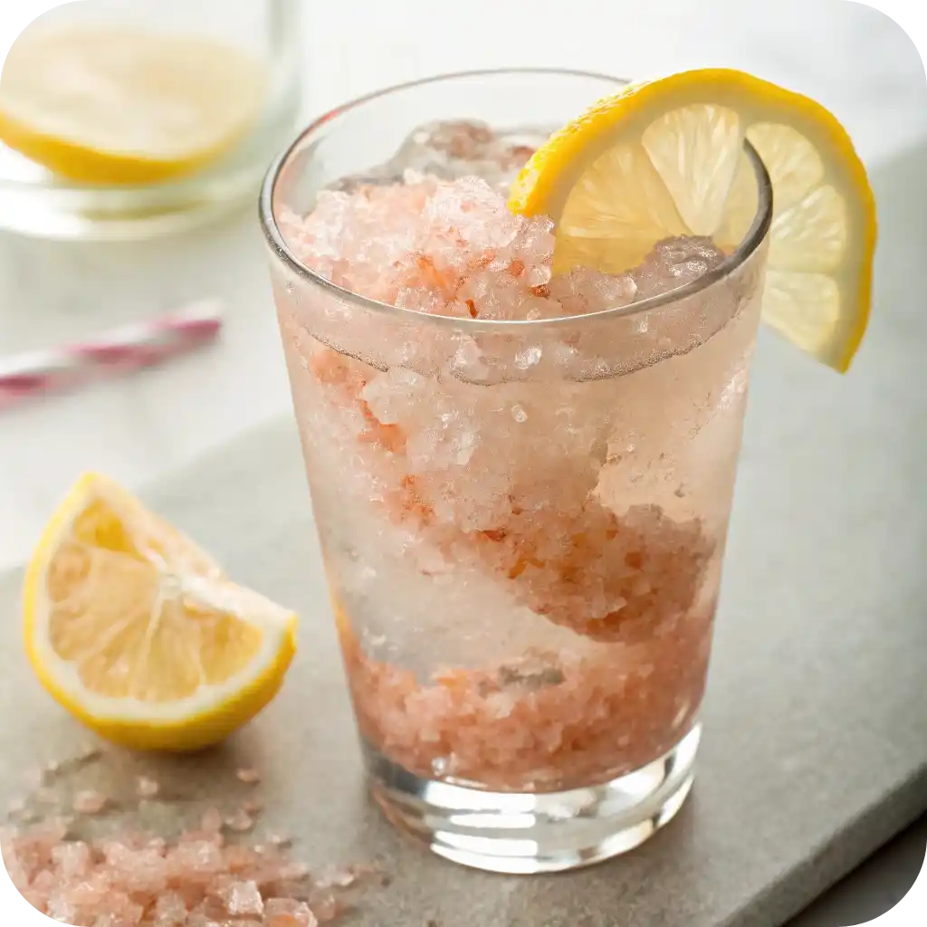 Pink Salt Recipe: A Gentle Wellness Ritual That Heals from Within 5 Glass of warm water with floating ginger slices and pink Himalayan salt, digestion drink