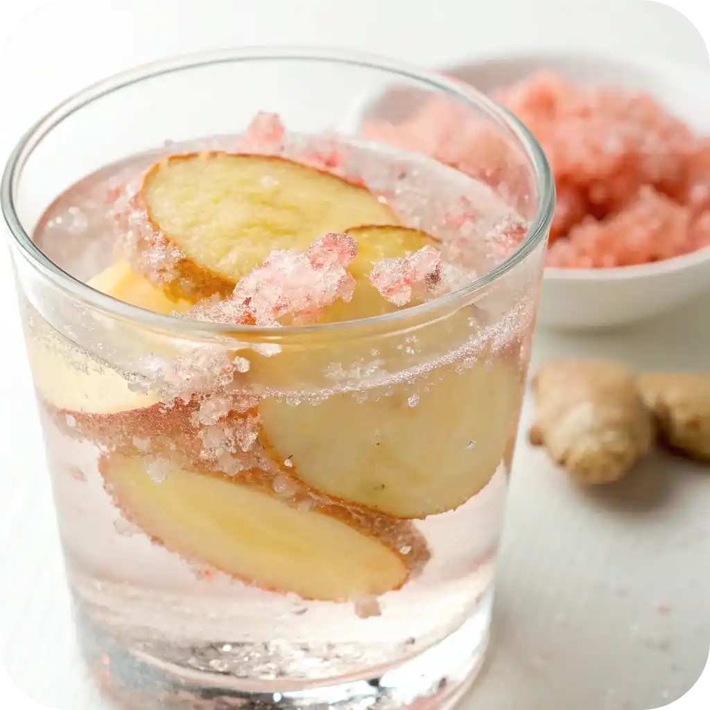 Pink Salt Recipe: A Gentle Wellness Ritual That Heals from Within 6 Glass of warm water with apple cider vinegar and pink Himalayan salt, wellness hydration drink